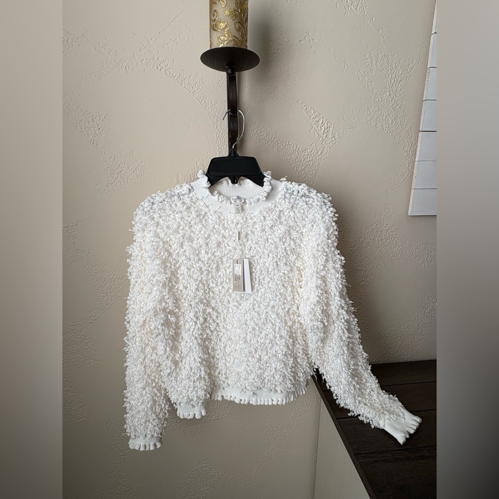 Women's Cream Textured Sweater